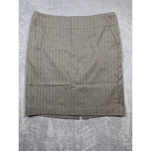 Banana Republic Skirt Womens Size 14 Mini Herringbone Tweed Wool Academic Formal